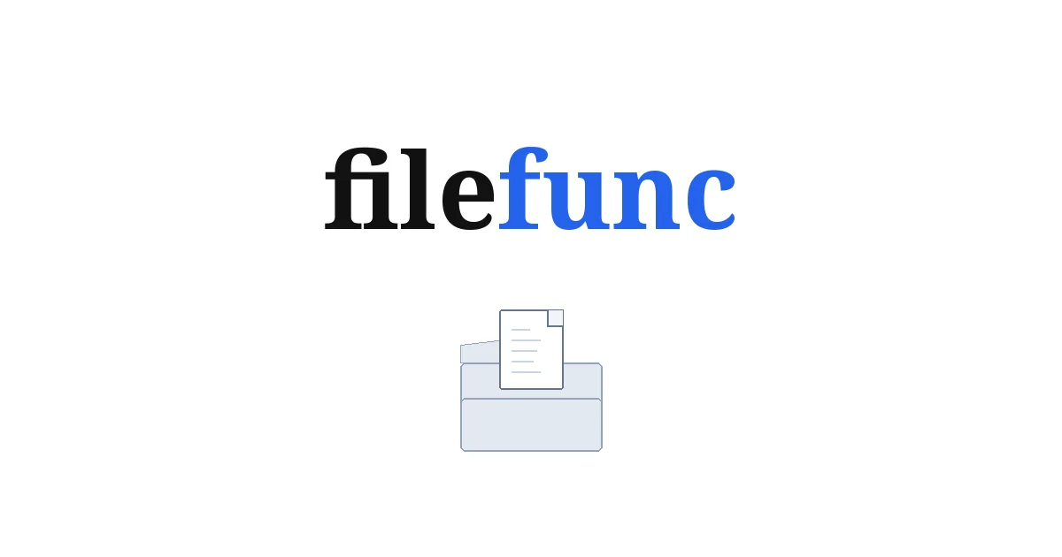 filefunc — One File, One Concept