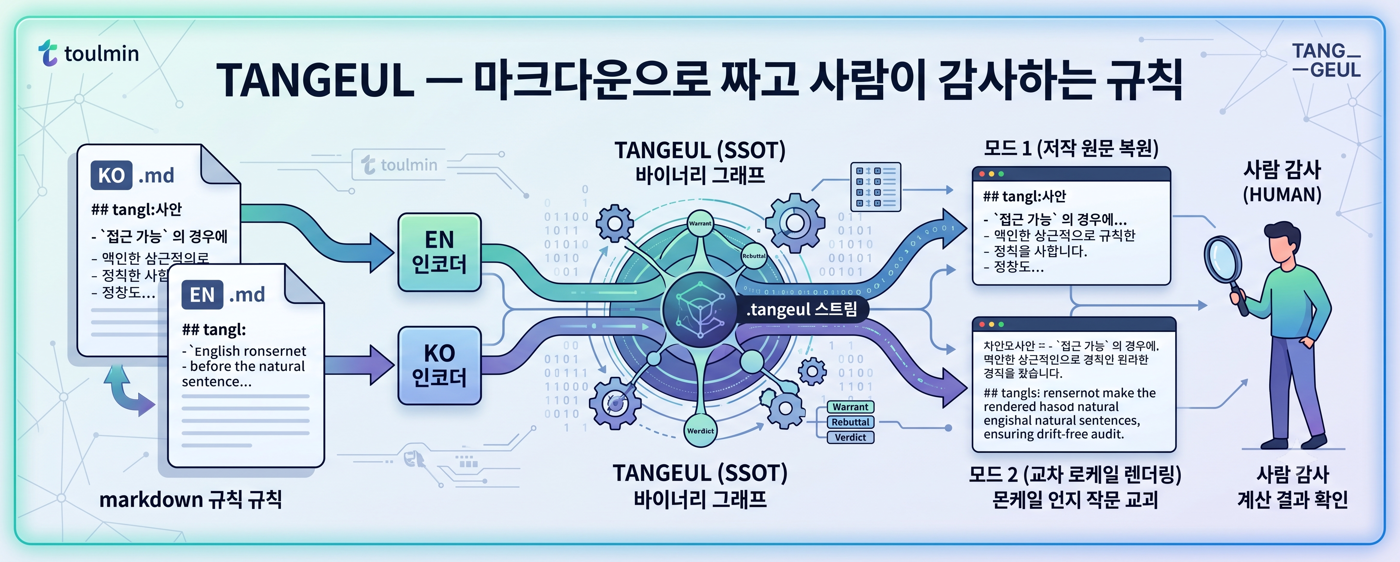 TANGEUL — Rules Written in Markdown, Audited by Humans